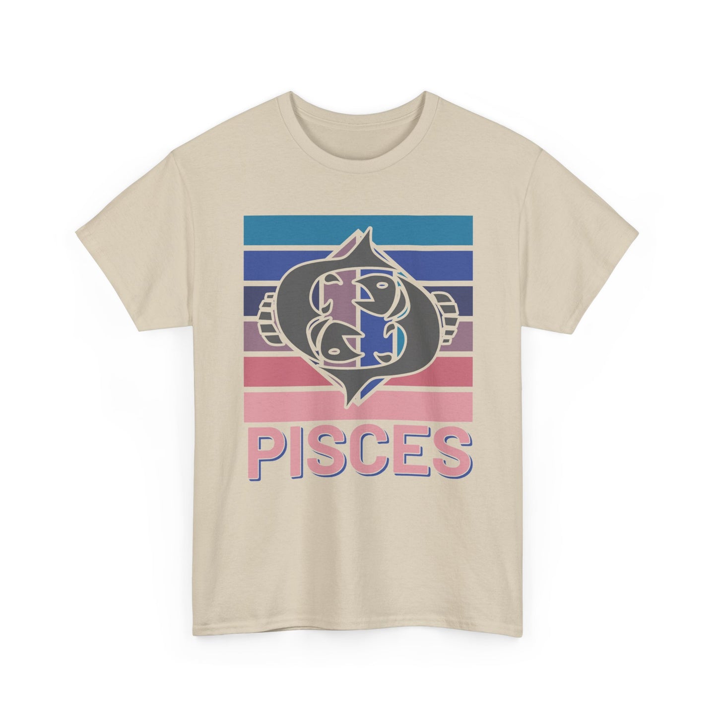 Pisces Tee, Retro Astrology Zodiac Sign Shirt, Vintage Style Unisex Cotton Top, Horoscope Clothing, Constellation Gift