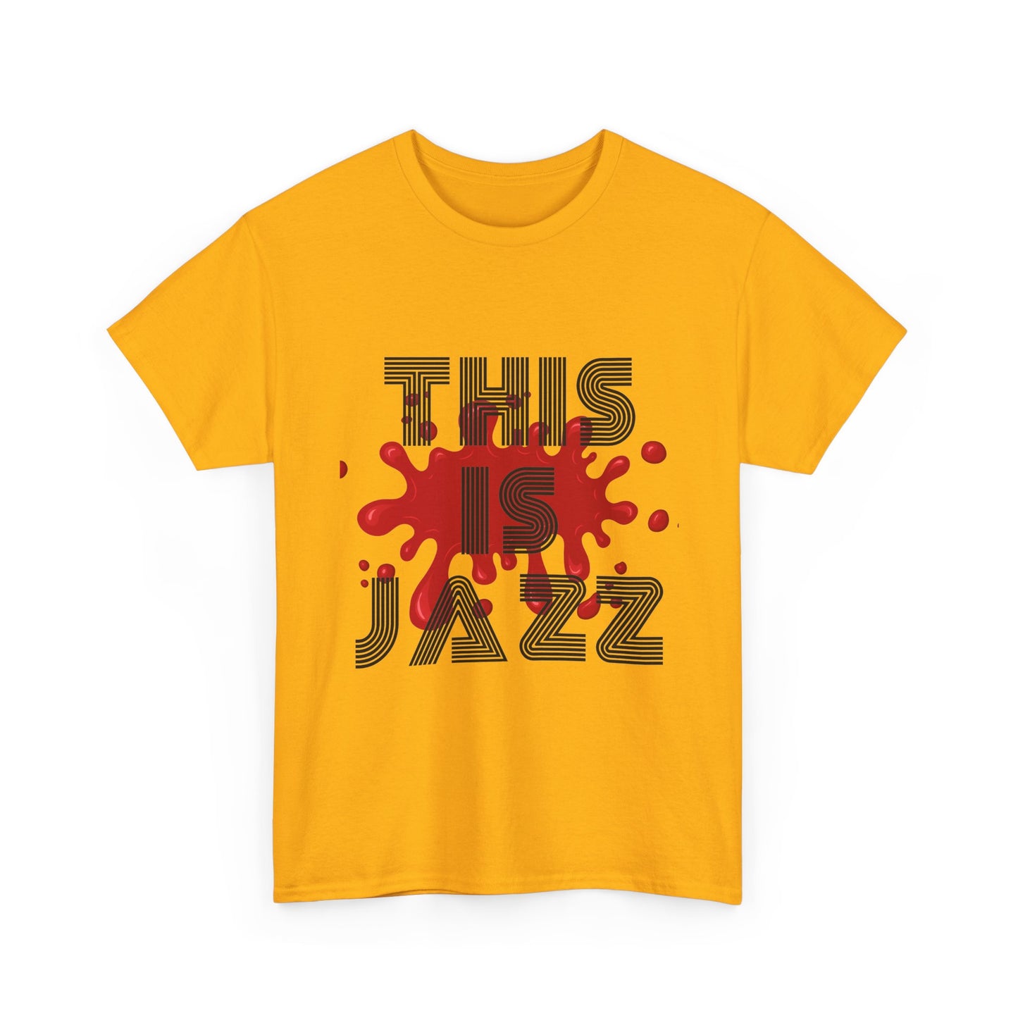 Music Nostalgia This Is Jazz Unisex Cotton Tee, Colorful Boho and Hippie Style Top, Artistic Typographic Design