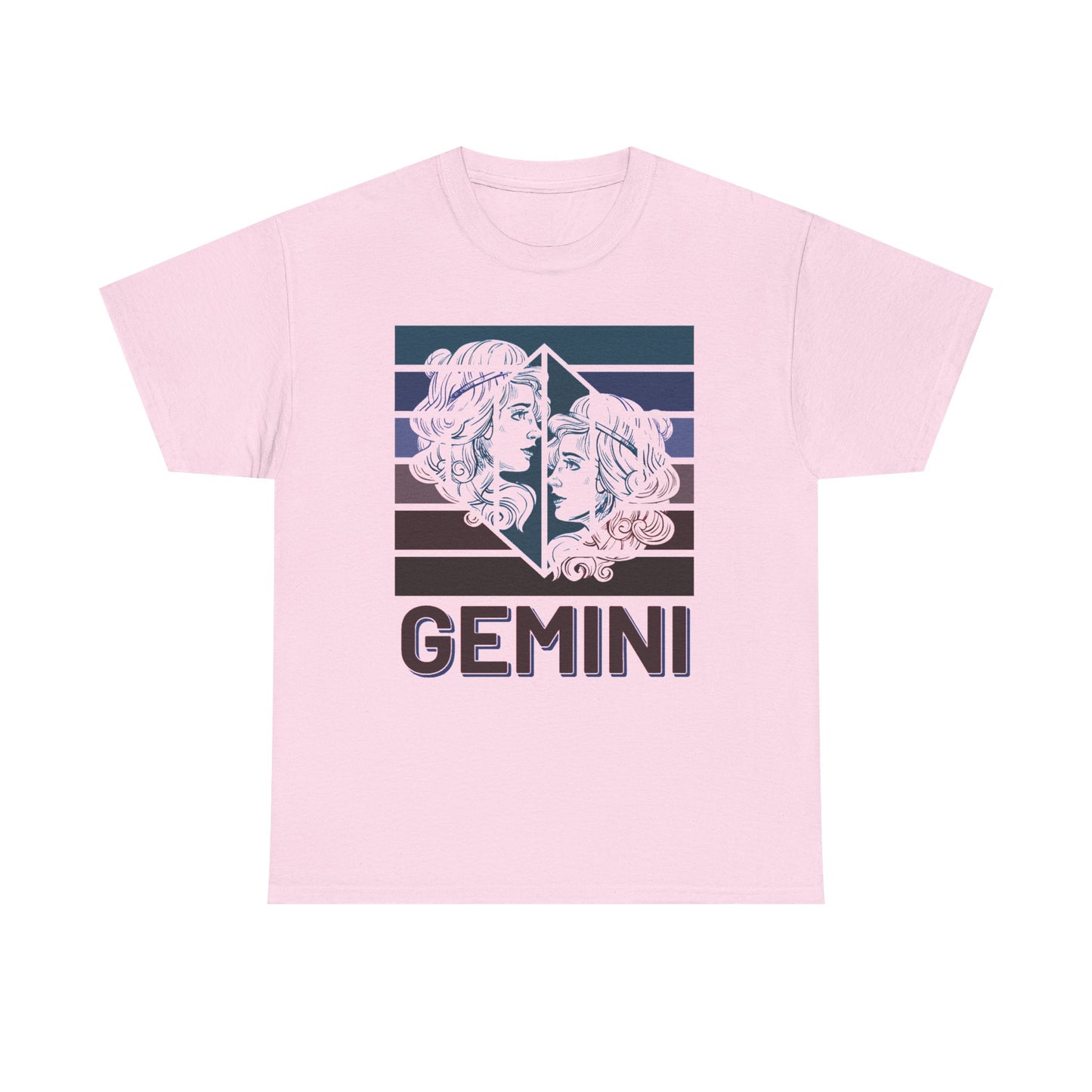 Gemini Zodiac Unisex Heavy Cotton Tee, Astrology Gift Shirt, Birthday Gift for Gemini, Zodiac Sign Tee, Horoscope T-Shirt, Retro Design
