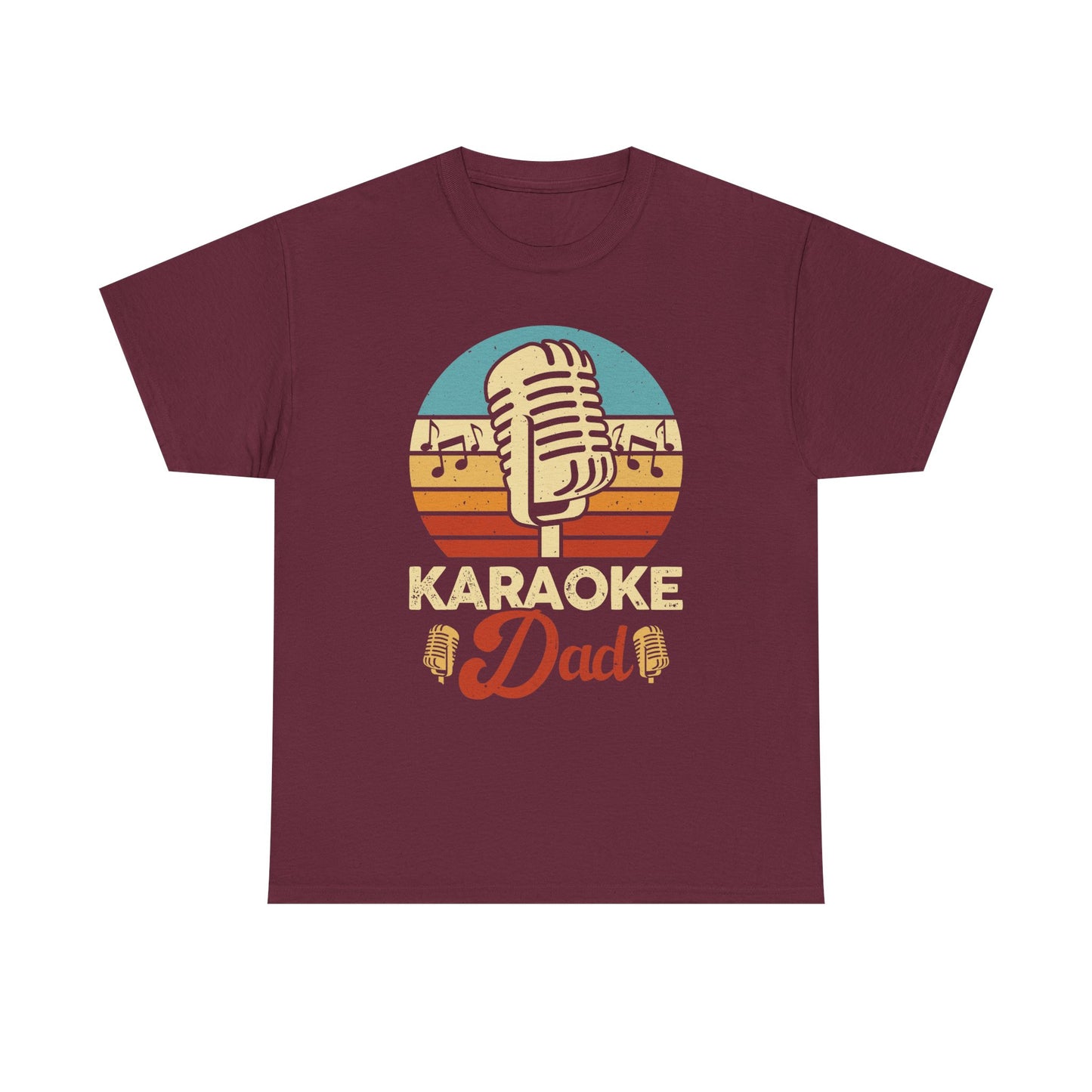Karaoke Vibe, Karaoke Dad Tee, Unisex Heavy Cotton Shirt for Music Lovers, Father's Day Gift, Family Gatherings, Music Lovers, Casual Wear