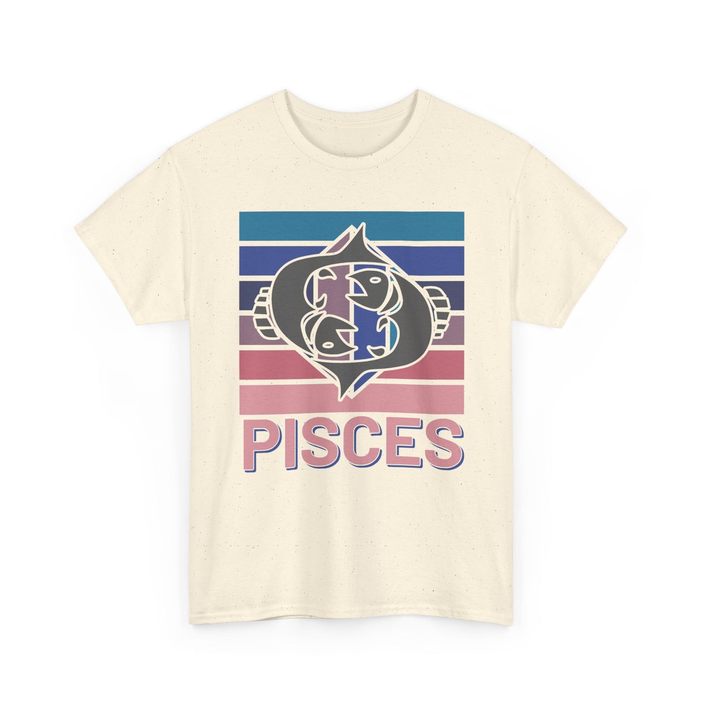 Pisces Tee, Retro Astrology Zodiac Sign Shirt, Vintage Style Unisex Cotton Top, Horoscope Clothing, Constellation Gift