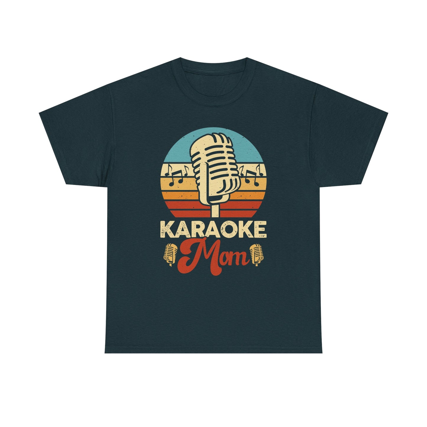 Karaoke Vibe, Karaoke Mom Unisex Heavy Cotton Tee | Fun Gift for Moms, Music Lovers, Family Gatherings, Birthdays, Singing Events