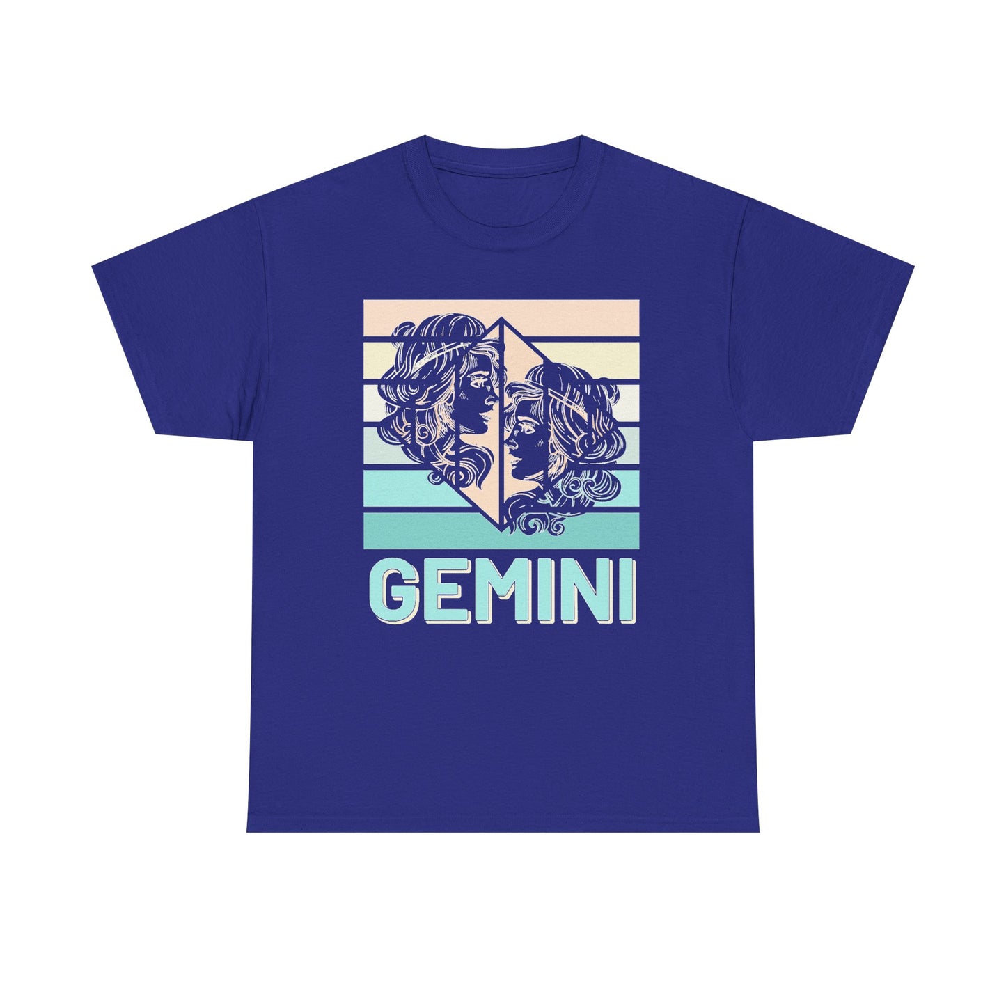 Gemini Zodiac Heavy Cotton Tee, Perfect for Astrology Lovers, Birthday Gifts, Casual Wear, Star Sign Apparel, Vintage Unisex Graphic Tee