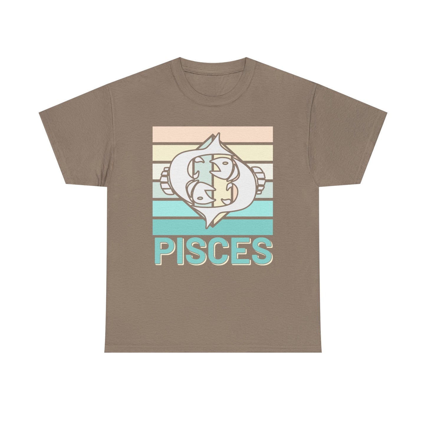 Pisces Zodiac Unisex Tee, Vintage Retro Astrology Sign Shirt, Horoscope Constellation Gift, Astro Lover Birthday Present, Heavy Cotton