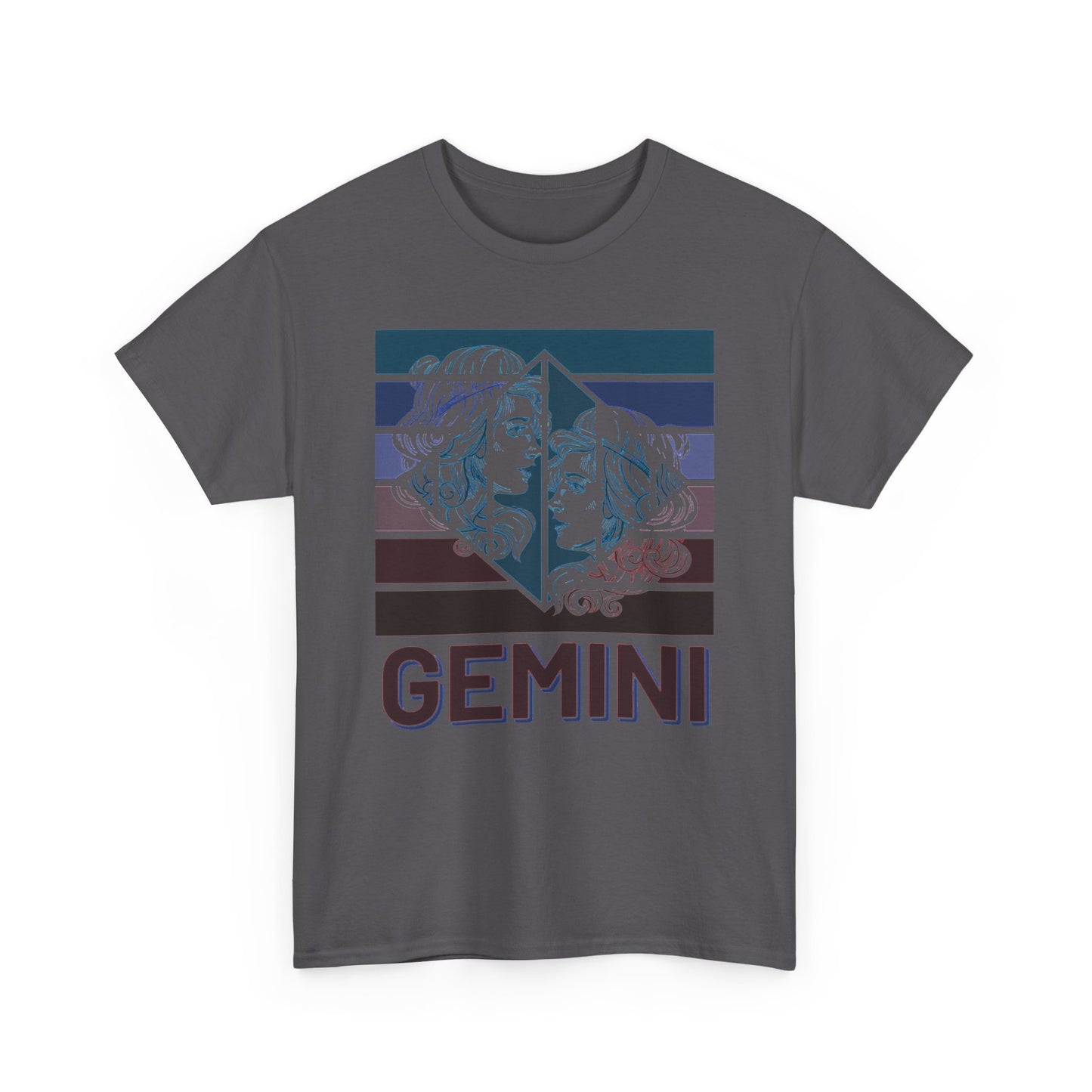 Gemini Zodiac Unisex Heavy Cotton Tee, Astrology Gift Shirt, Birthday Gift for Gemini, Zodiac Sign Tee, Horoscope T-Shirt, Retro Design