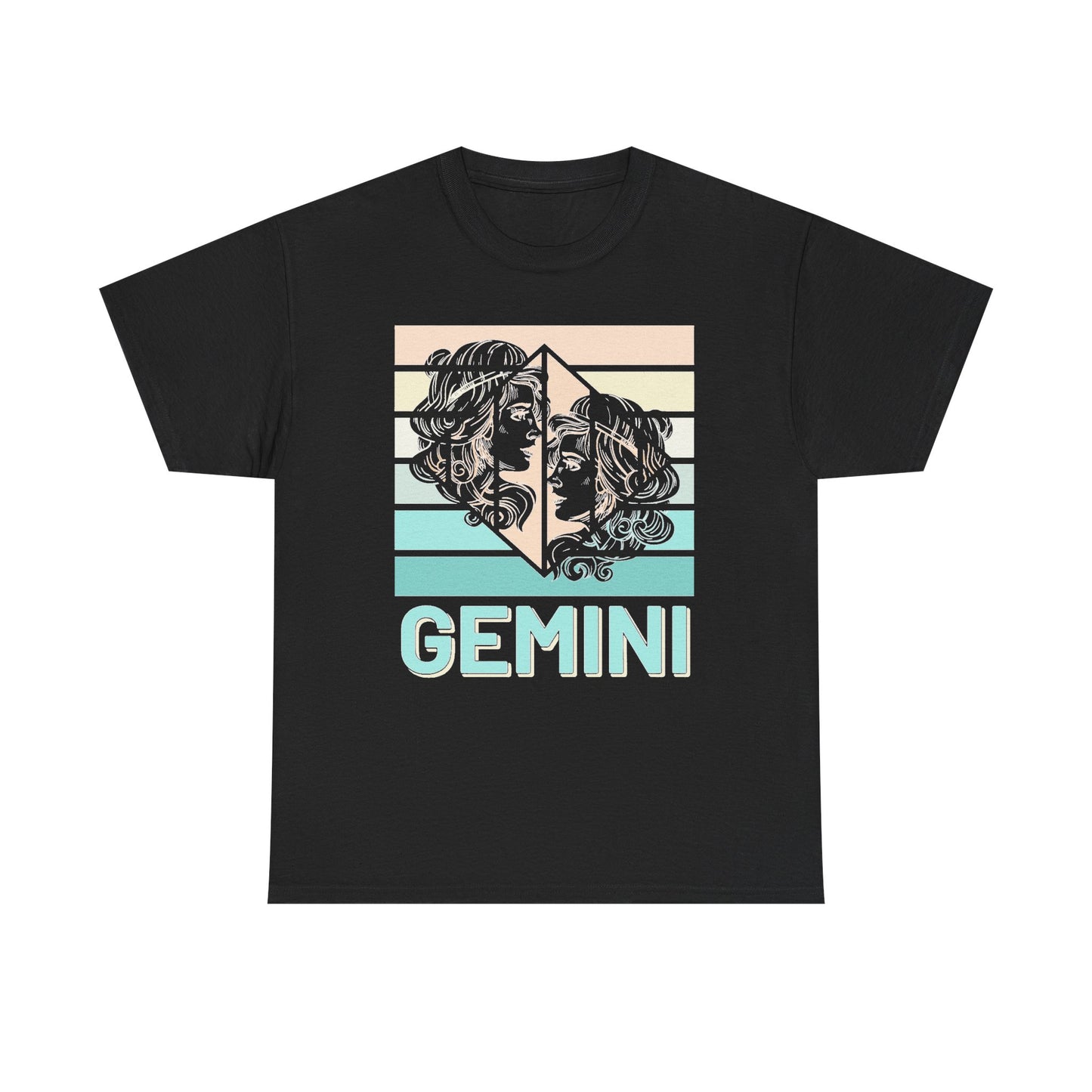 Gemini Zodiac Heavy Cotton Tee, Perfect for Astrology Lovers, Birthday Gifts, Casual Wear, Star Sign Apparel, Vintage Unisex Graphic Tee