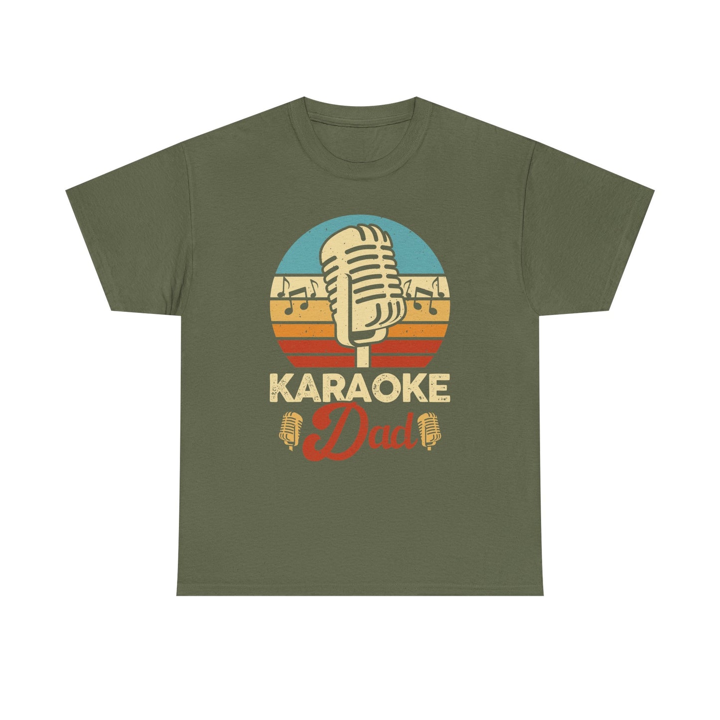Karaoke Vibe, Karaoke Dad Tee, Unisex Heavy Cotton Shirt for Music Lovers, Father's Day Gift, Family Gatherings, Music Lovers, Casual Wear