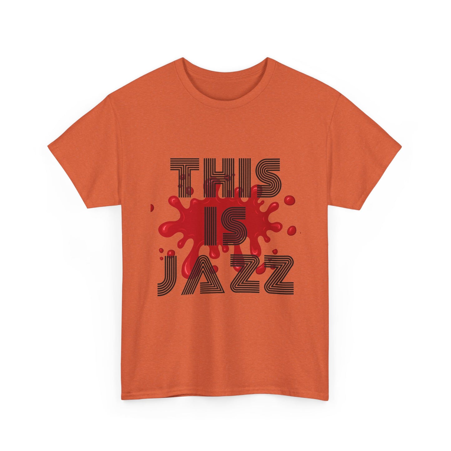 Music Nostalgia This Is Jazz Unisex Cotton Tee, Colorful Boho and Hippie Style Top, Artistic Typographic Design
