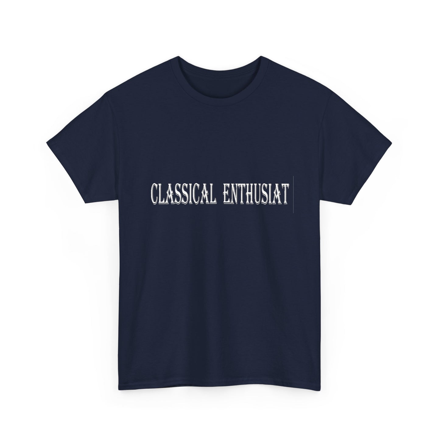 Music Nostalgia CLASSICAL ENTHUSIAST Unisex Cotton Shirt, Colorful Boho and Hippie Style Top, Artistic Typographic Design Shirt