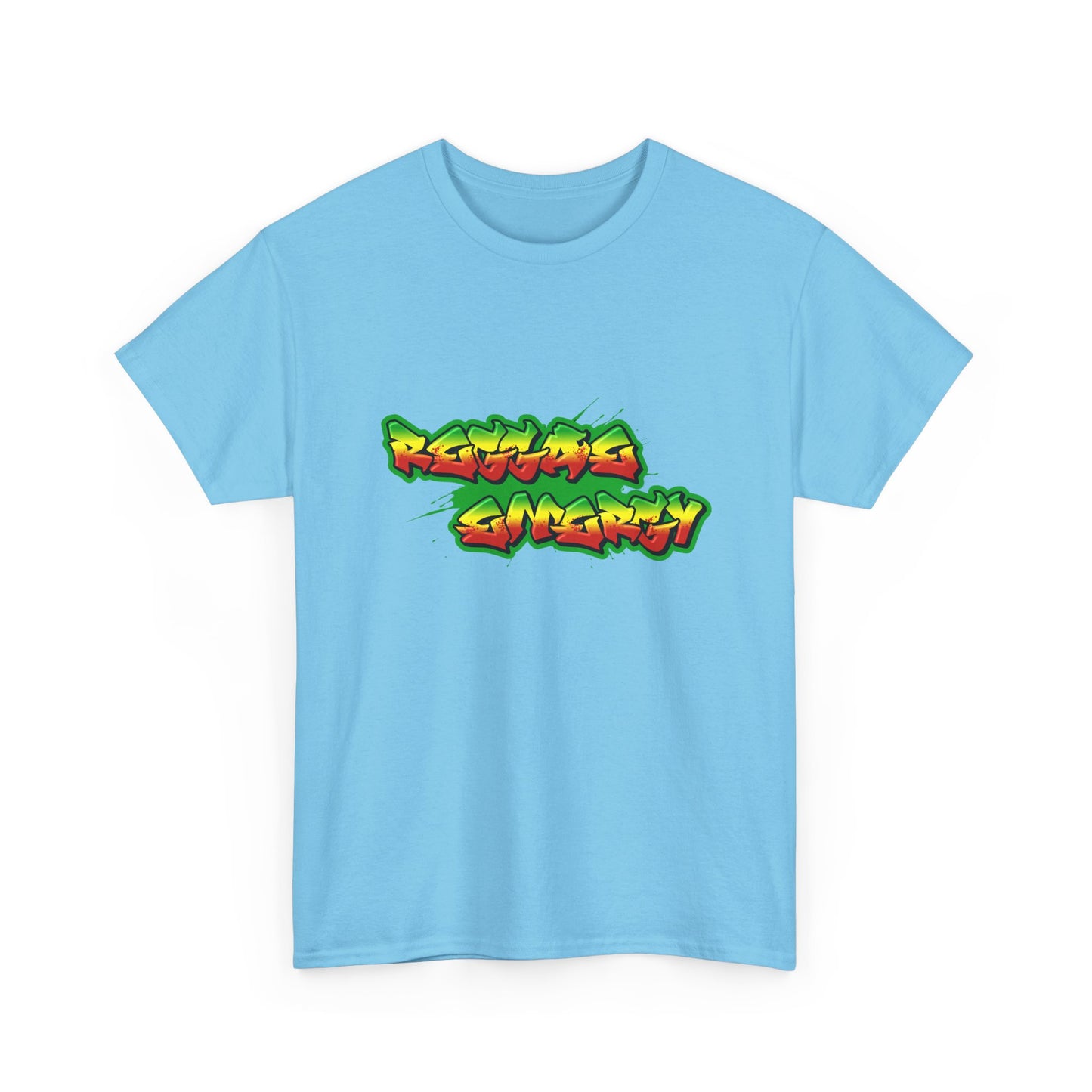Music Nostalgia Reggae Energy Unisex Cotton Tee, Graffiti Style Design Graphic Tee, Artistic Typography Top