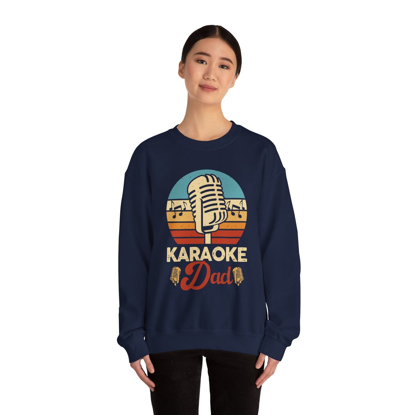 Karaoke Vibe Crewneck Sweatshirt, Generational Nostalgia, Karaoke Mom and Dad, Unisex Jumper, Music Lover Gift, Retro Sweatshirt, Family Fun