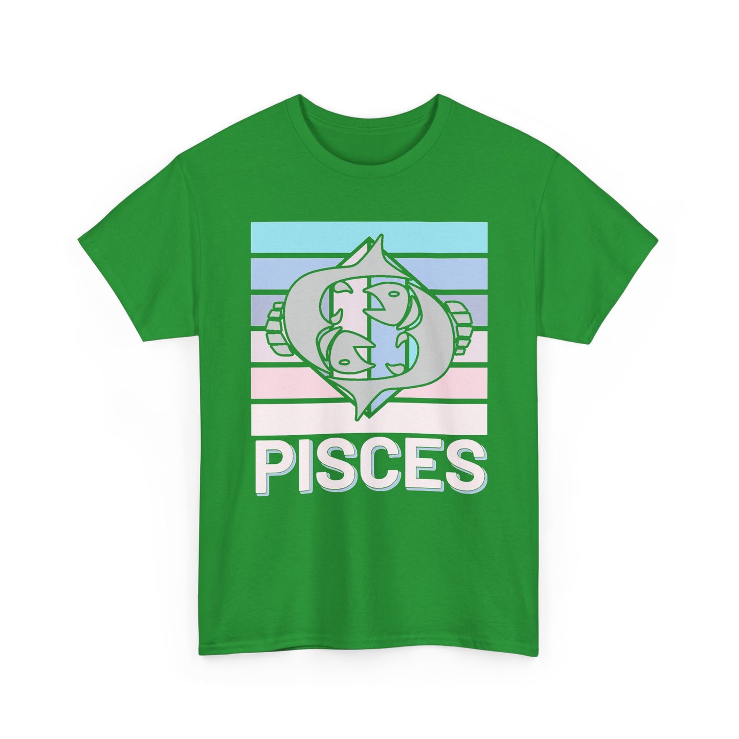 Pisces Retro Tee, Vintage Zodiac T-Shirt, Astrology Unisex Shirt, Horoscope Design, Heavy Cotton Top, Retro Pisces Shirt