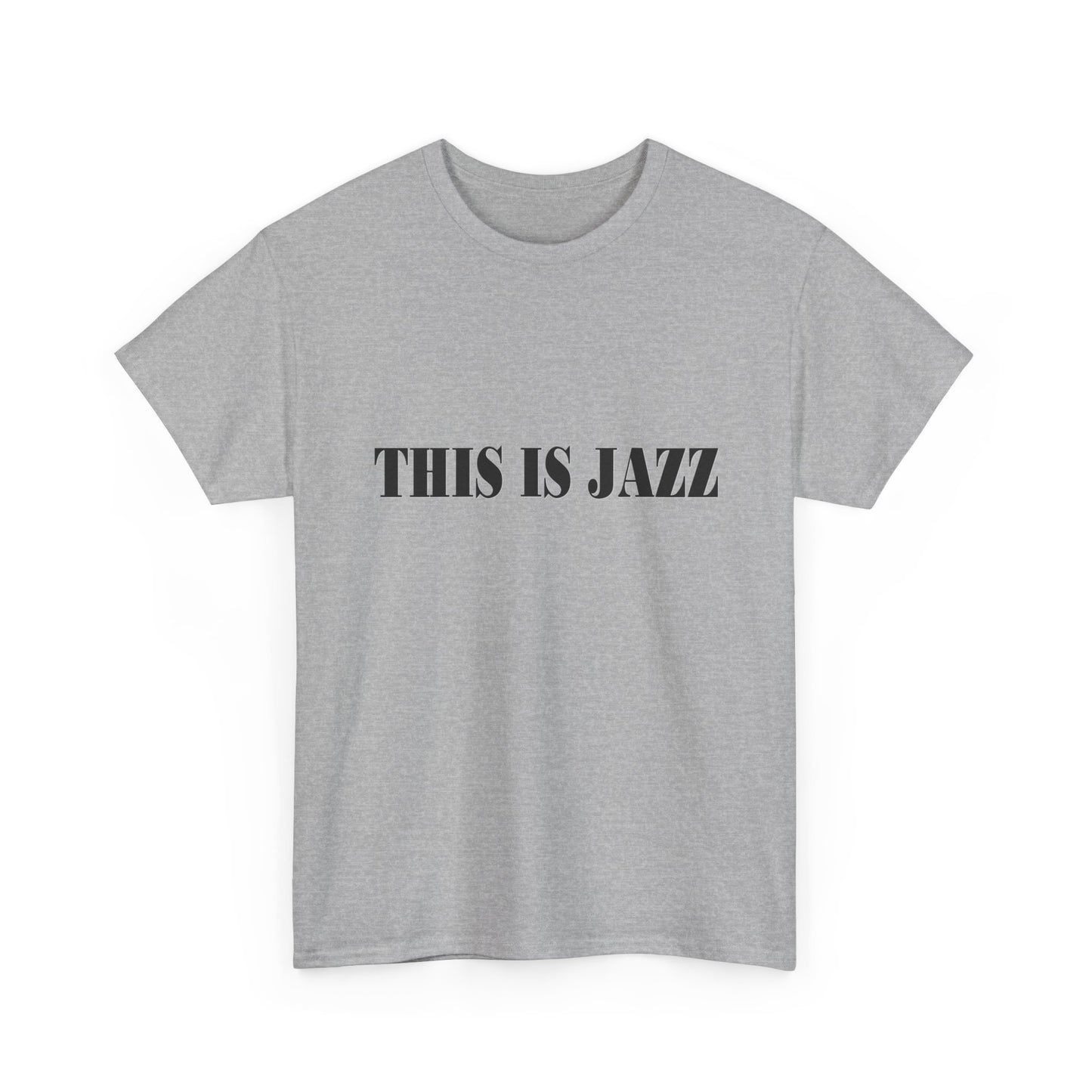Music Nostalgia THIS IS JAZZ Unisex Cotton Shirt, Colorful Boho and Hippie Style Top, Artistic Typographic Design Shirt