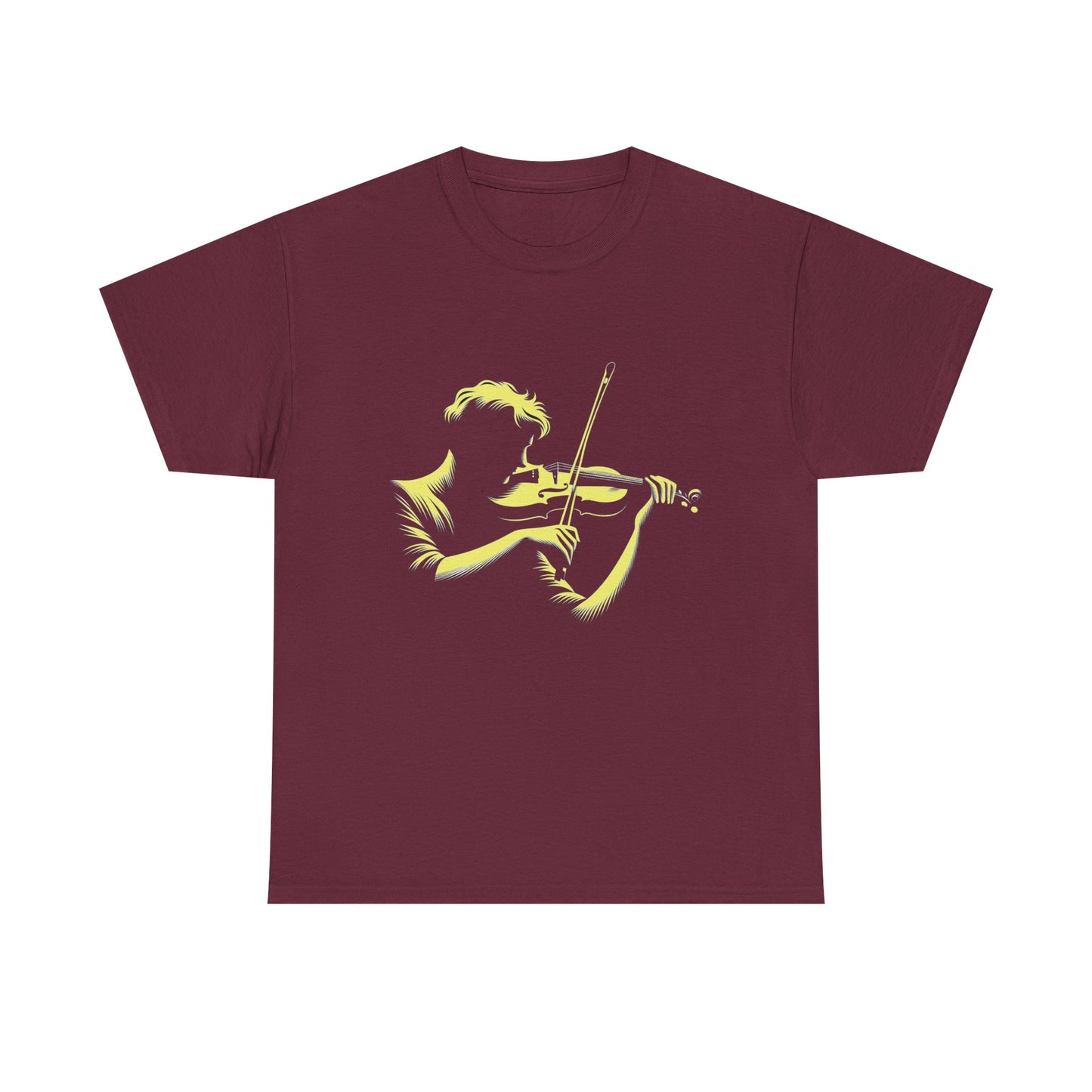 Music Nostalgia Aspiring Violinist Unisex Cotton Tee, Perfect Top As A Christmas Gift For Motivated Young Musicians