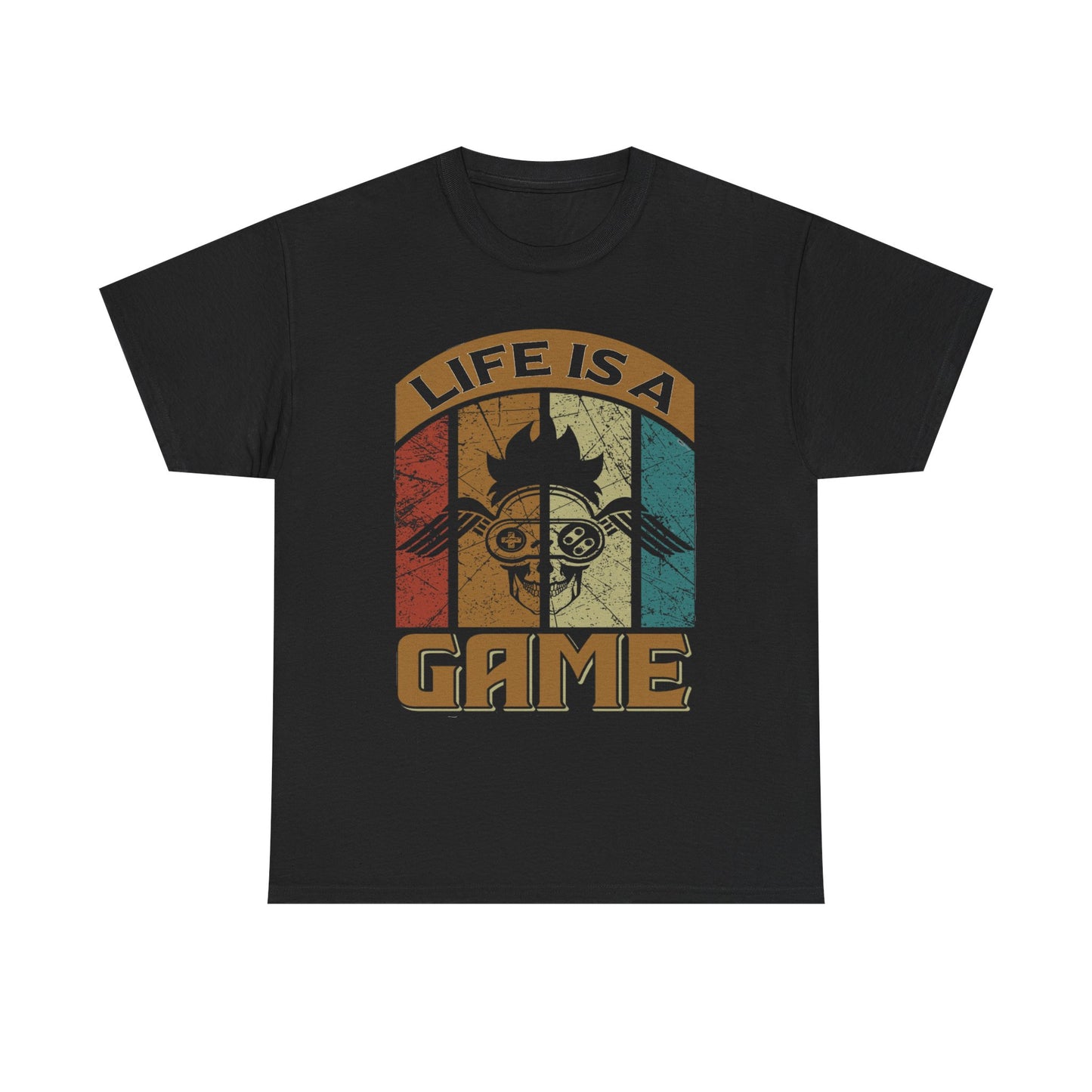 Retro Wisdom Unisex Tee, Life is a Game Graphic T-Shirt, Words of Wisdom Shirt, Vintage Inspirational Tee, Quote Tee Gift, Retro Graphic Tee