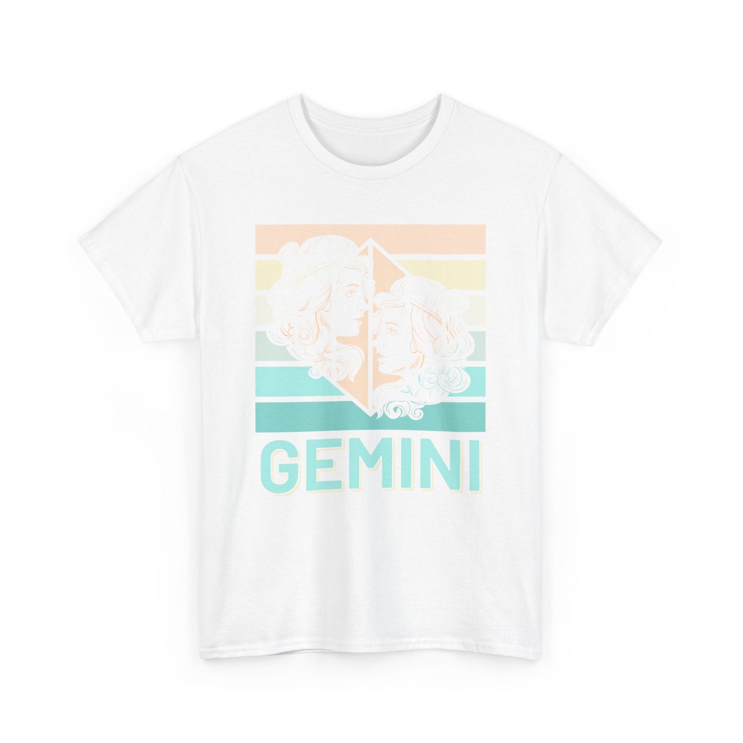 Gemini Zodiac Heavy Cotton Tee, Perfect for Astrology Lovers, Birthday Gifts, Casual Wear, Star Sign Apparel, Vintage Unisex Graphic Tee