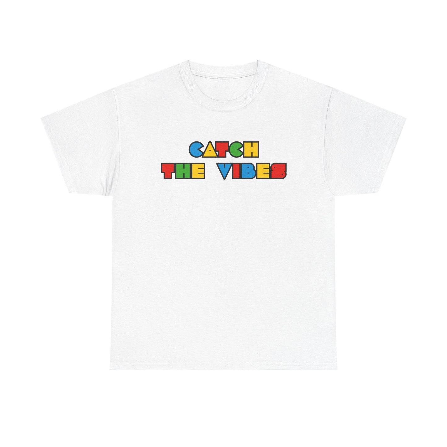 Gen-z Slang, 'Catch the Vibes' Unisex Cotton Tee, Retro Aesthetic T-Shirt, Casual Wear, Gift for Friends, Music Fest Shirt, Summer Style