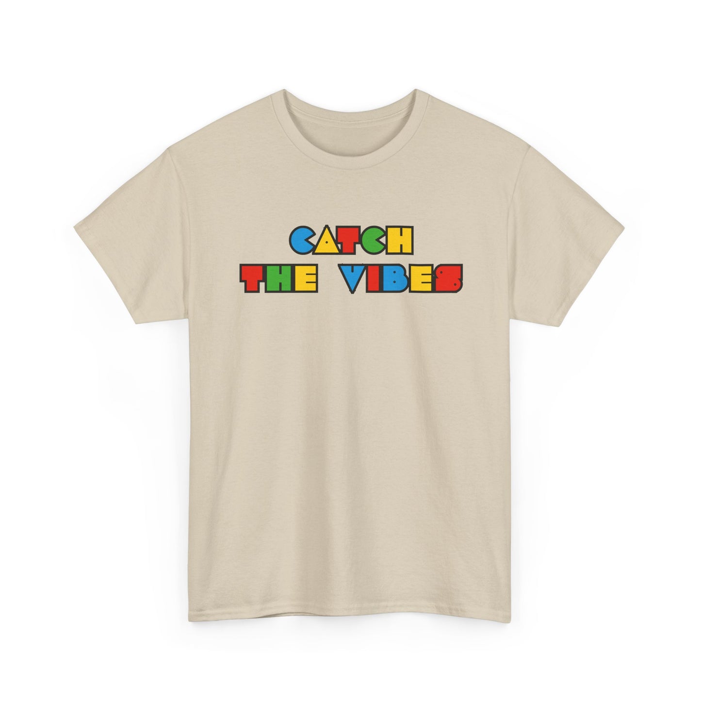 Gen-z Slang, 'Catch the Vibes' Unisex Cotton Tee, Retro Aesthetic T-Shirt, Casual Wear, Gift for Friends, Music Fest Shirt, Summer Style
