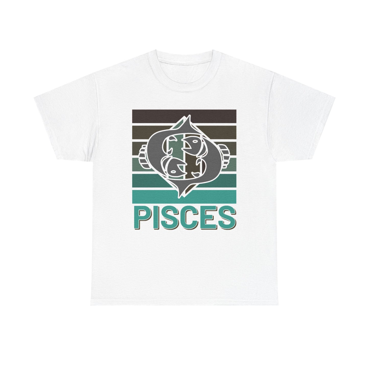 Astrology Zodiac Pisces Unisex Heavy Cotton Tee Series D, Gift for Pisces Birthday, Horoscope Shirt, Aquatic Vibes Tee, Retro Vintage Sesign