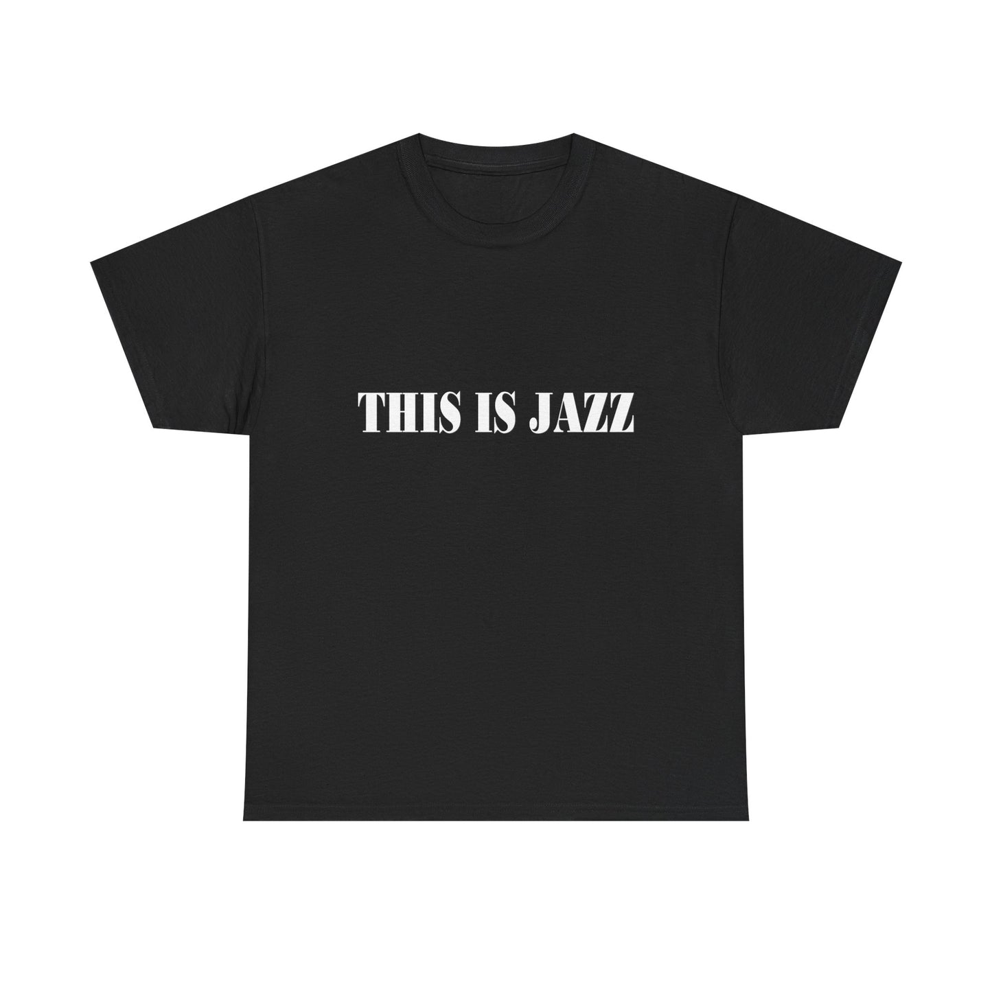 Music Nostalgia THIS IS JAZZ Unisex Cotton Shirt, Colorful Boho and Hippie Style Top, Artistic Typographic Design Shirt