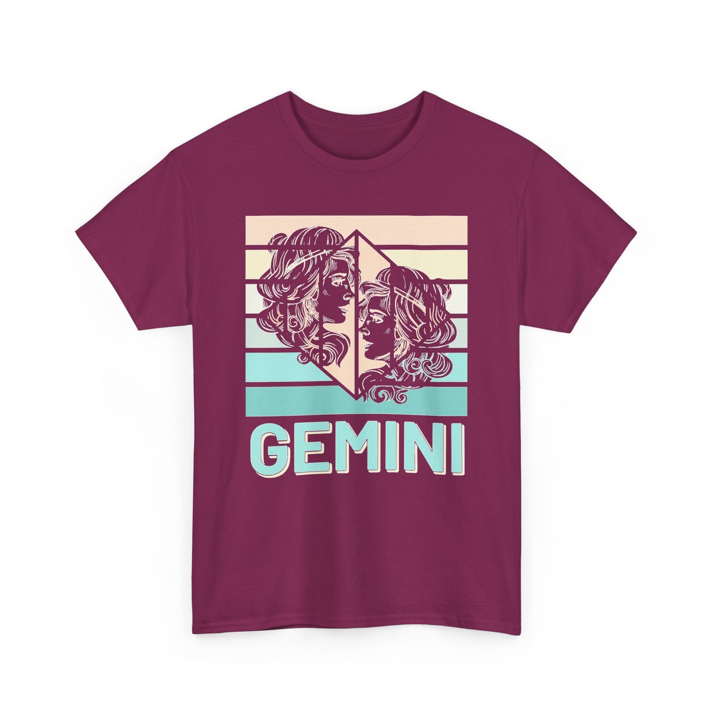 Gemini Zodiac Heavy Cotton Tee, Perfect for Astrology Lovers, Birthday Gifts, Casual Wear, Star Sign Apparel, Vintage Unisex Graphic Tee