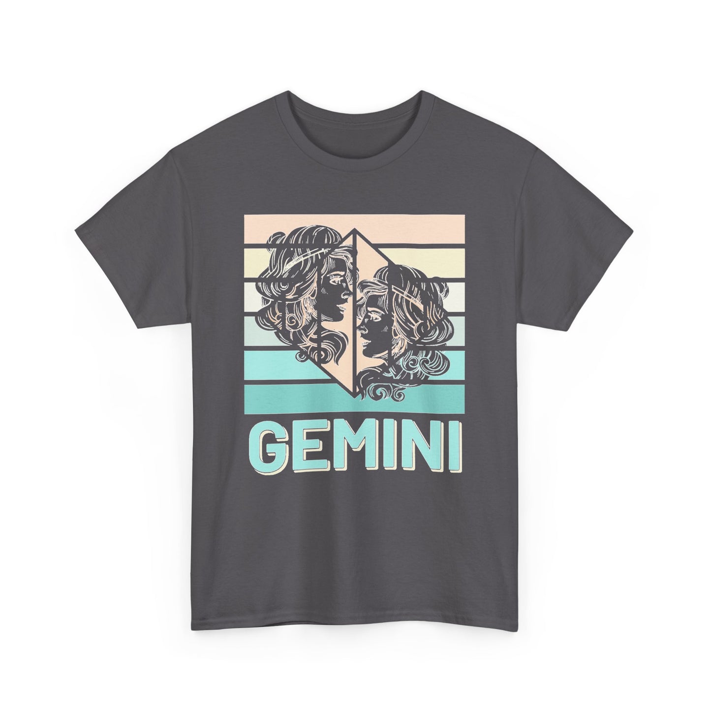 Gemini Zodiac Heavy Cotton Tee, Perfect for Astrology Lovers, Birthday Gifts, Casual Wear, Star Sign Apparel, Vintage Unisex Graphic Tee