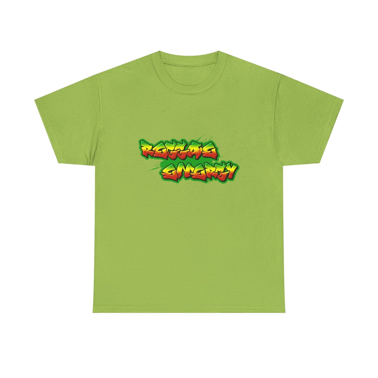 Music Nostalgia Reggae Energy Unisex Cotton Tee, Graffiti Style Design Graphic Tee, Artistic Typography Top