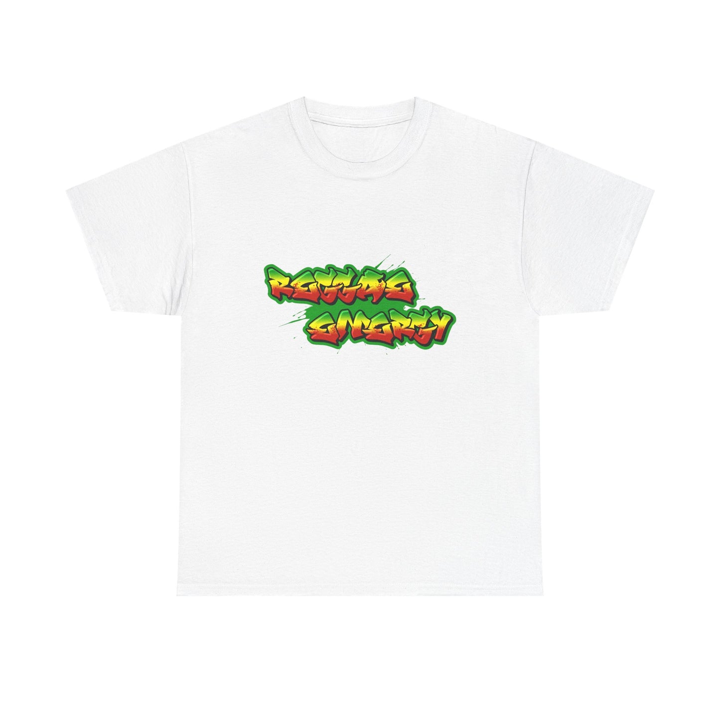 Music Nostalgia Reggae Energy Unisex Cotton Tee, Graffiti Style Design Graphic Tee, Artistic Typography Top