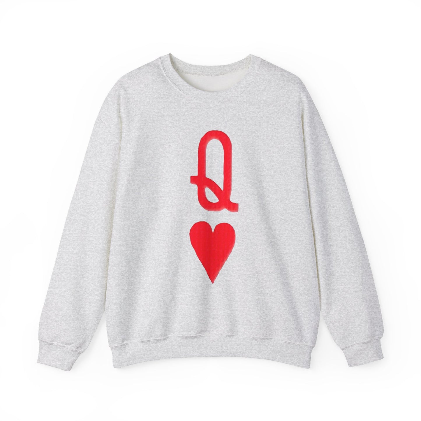 Queen of Hearts Sweatshirt, Gambler's Card Game Attire, Casino Theme Jumper, Unisex Pullover Gift, Gambling Lover Clothing, Heart Suit