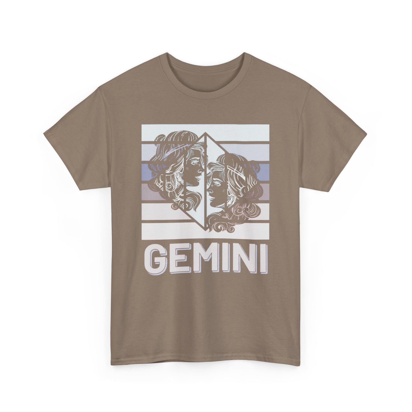 Gemini Zodiac T-Shirt, Astrology Gift, Retro Heavy Cotton Tee, Horoscope Apparel, Birthday Gift, Celestial Fashion, Vintage Style