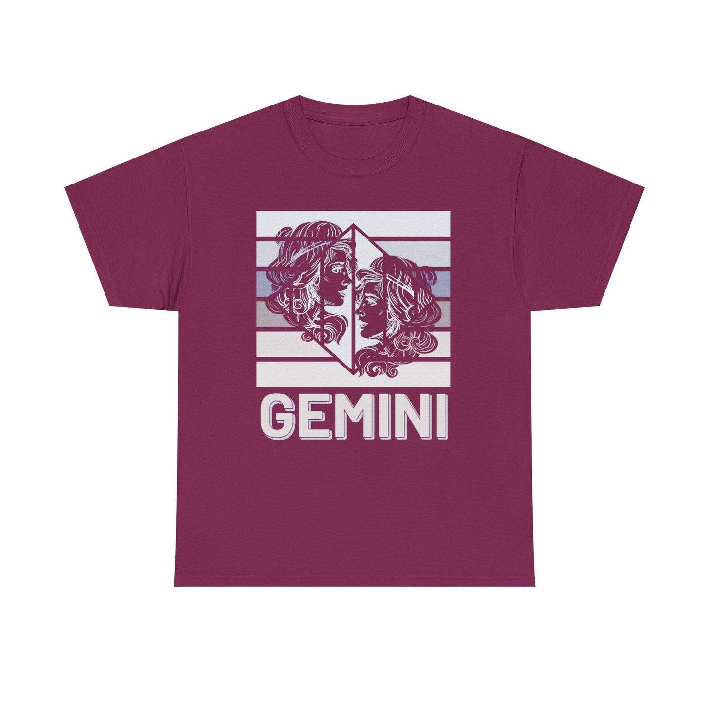 Gemini Zodiac T-Shirt, Astrology Gift, Retro Heavy Cotton Tee, Horoscope Apparel, Birthday Gift, Celestial Fashion, Vintage Style
