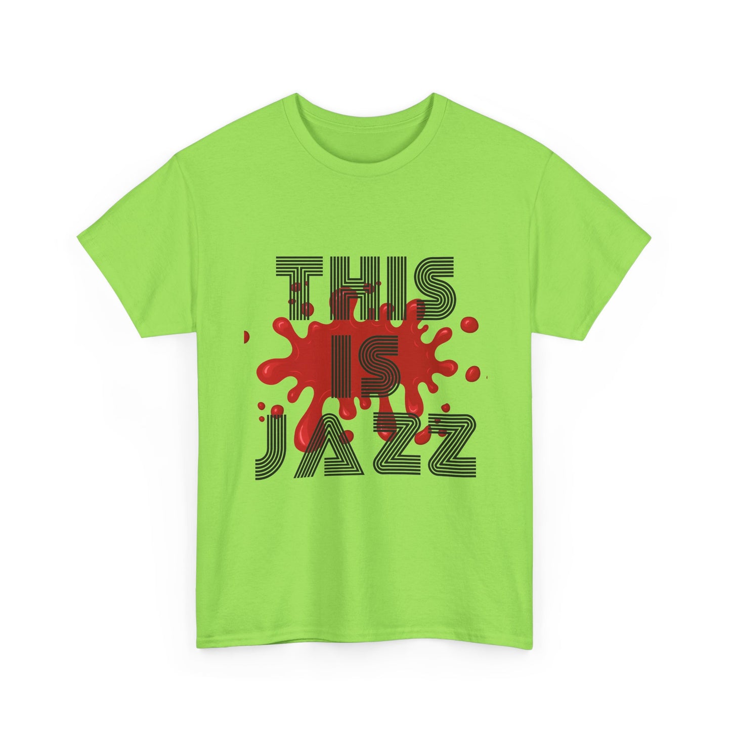 Music Nostalgia This Is Jazz Unisex Cotton Tee, Colorful Boho and Hippie Style Top, Artistic Typographic Design