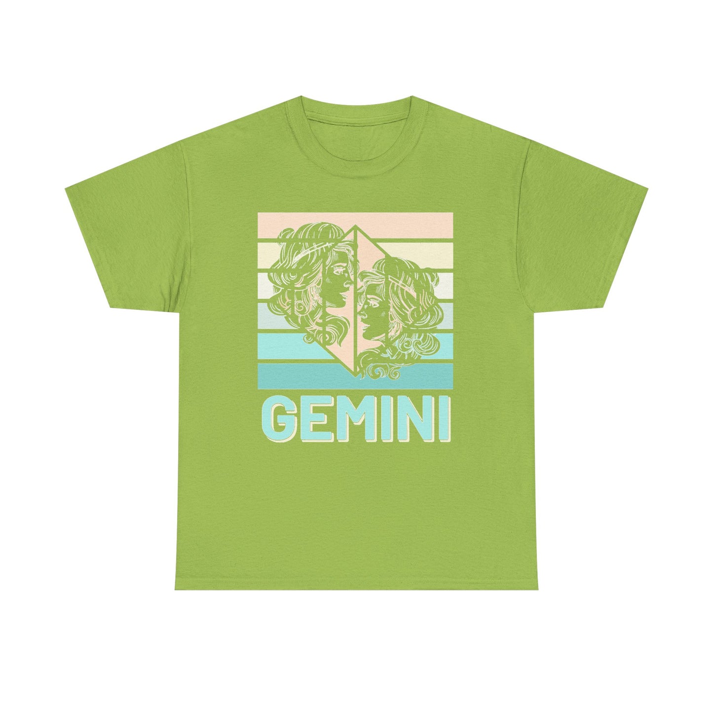 Gemini Zodiac Heavy Cotton Tee, Perfect for Astrology Lovers, Birthday Gifts, Casual Wear, Star Sign Apparel, Vintage Unisex Graphic Tee