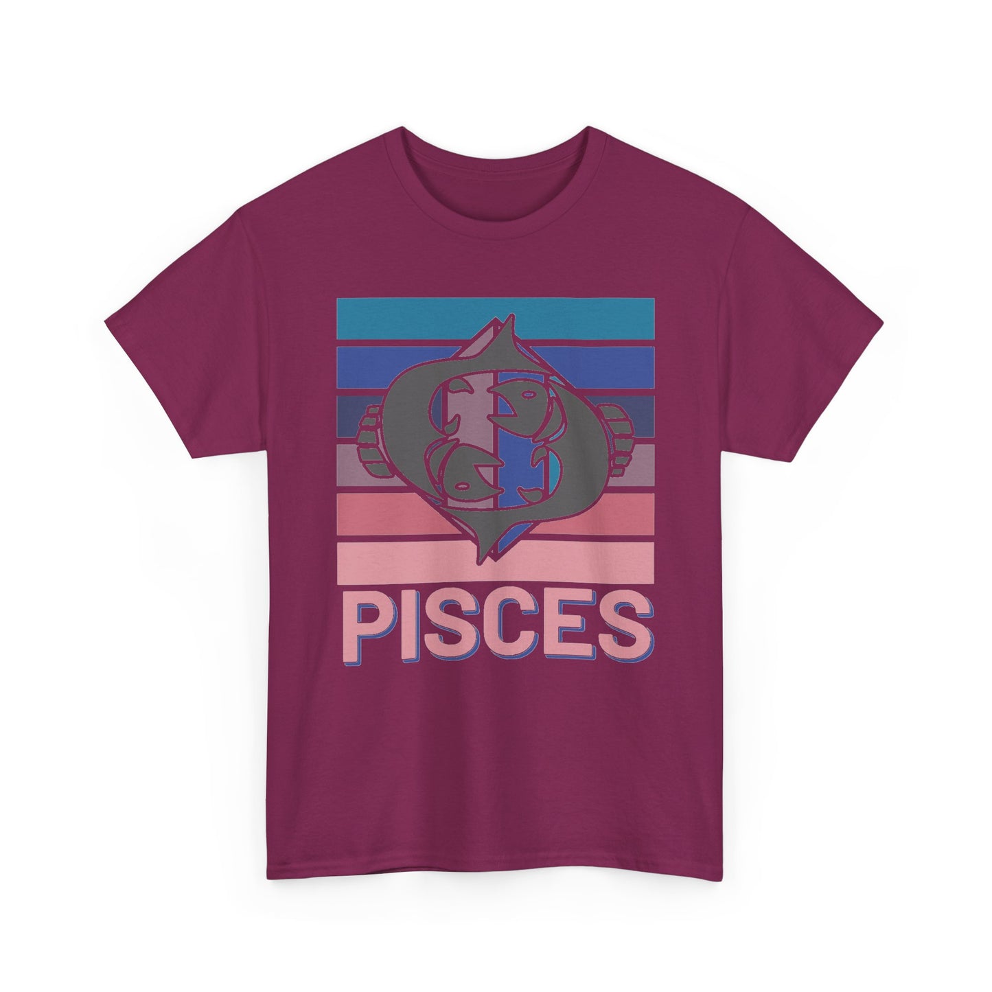Pisces Tee, Retro Astrology Zodiac Sign Shirt, Vintage Style Unisex Cotton Top, Horoscope Clothing, Constellation Gift