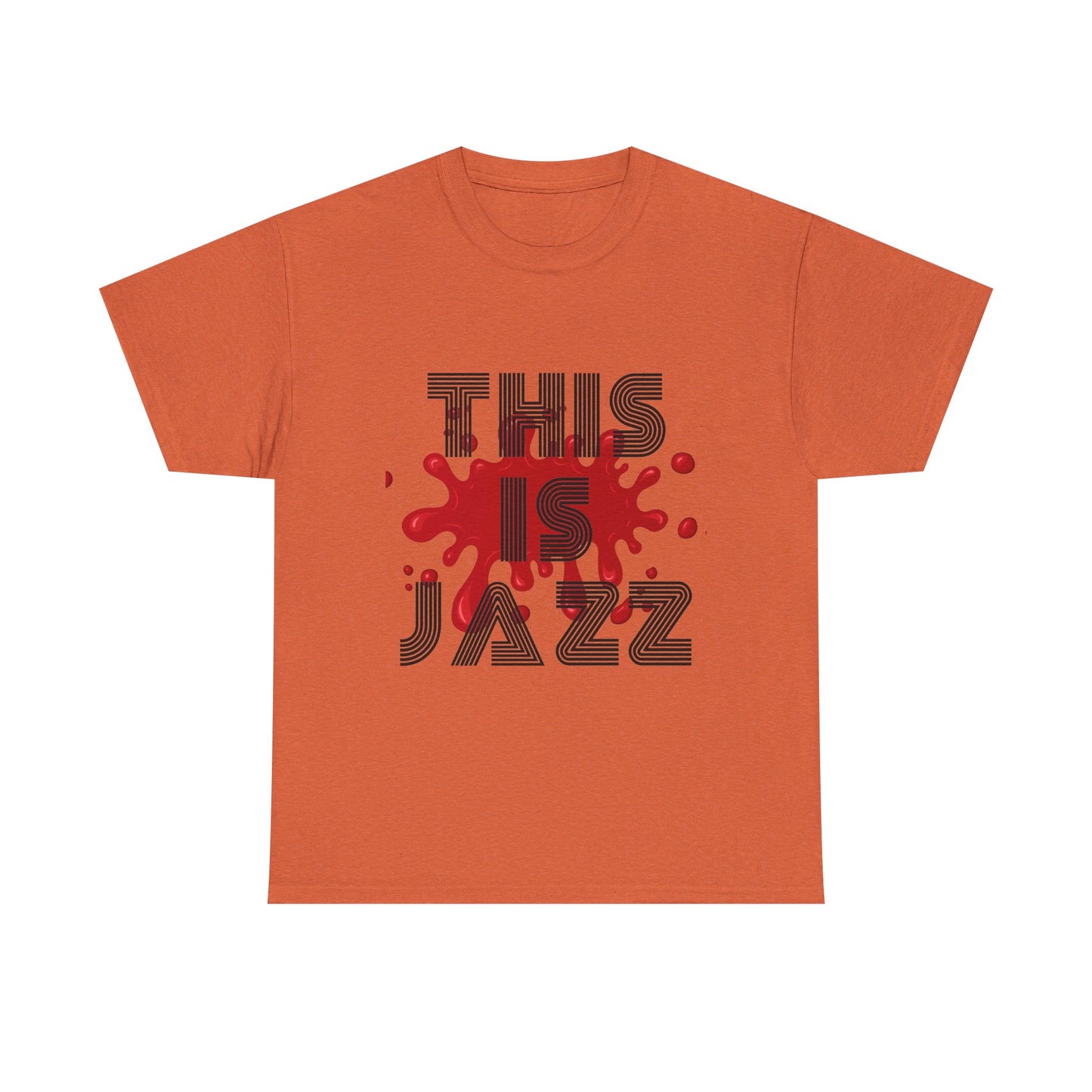 Music Nostalgia This Is Jazz Unisex Cotton Tee, Colorful Boho and Hippie Style Top, Artistic Typographic Design