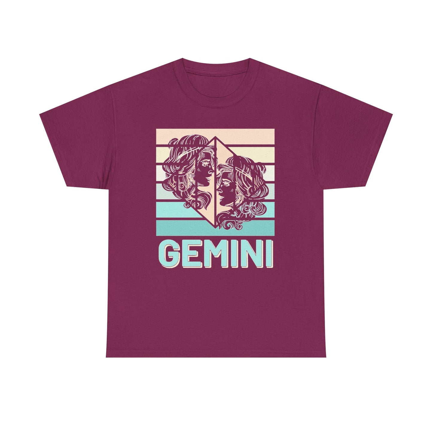 Gemini Zodiac Heavy Cotton Tee, Perfect for Astrology Lovers, Birthday Gifts, Casual Wear, Star Sign Apparel, Vintage Unisex Graphic Tee