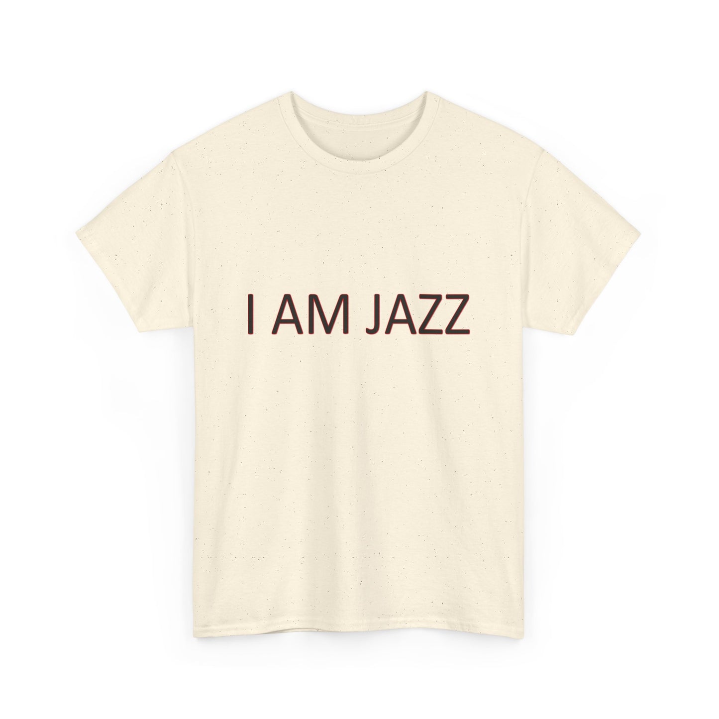 Music Nostalgia I AM JAZZ Unisex Cotton Shirt, Colorful Boho and Hippie Style Top, Artistic Typographic Design Shirt