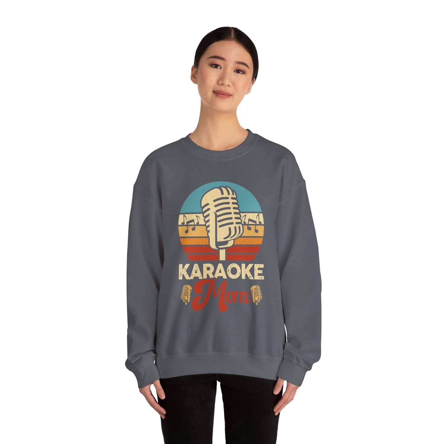 Karaoke Vibe Crewneck Sweatshirt, Generational Nostalgia, Karaoke Mom and Dad, Unisex Jumper, Music Lover Gift, Retro Sweatshirt, Family Fun