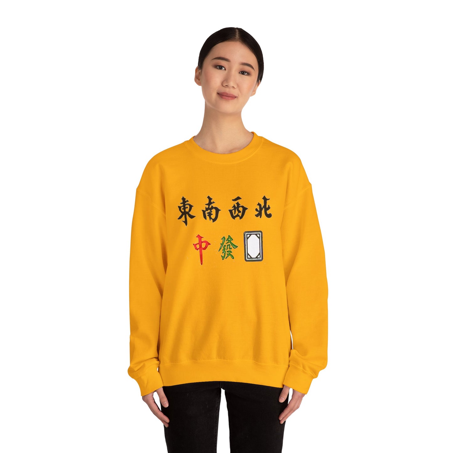 Mahjong Inspired Sweatshirt, Asian Tile Game Apparel, 4 Winds & 3 Dragons Design, 4 Seasons Flowers Shirt, Gift for Gamers, Unisex Jumper,