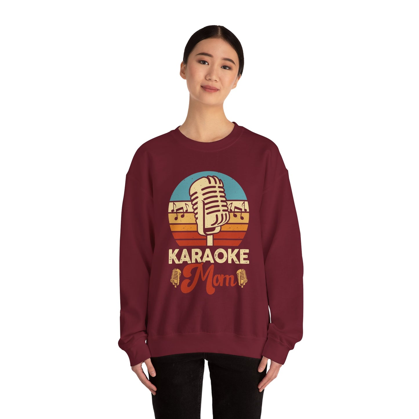 Karaoke Vibe Crewneck Sweatshirt, Generational Nostalgia, Karaoke Mom and Dad, Unisex Jumper, Music Lover Gift, Retro Sweatshirt, Family Fun