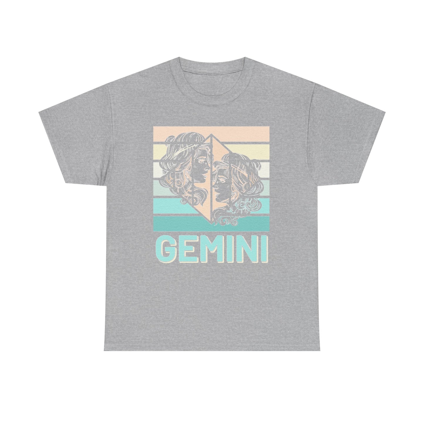 Gemini Zodiac Heavy Cotton Tee, Perfect for Astrology Lovers, Birthday Gifts, Casual Wear, Star Sign Apparel, Vintage Unisex Graphic Tee