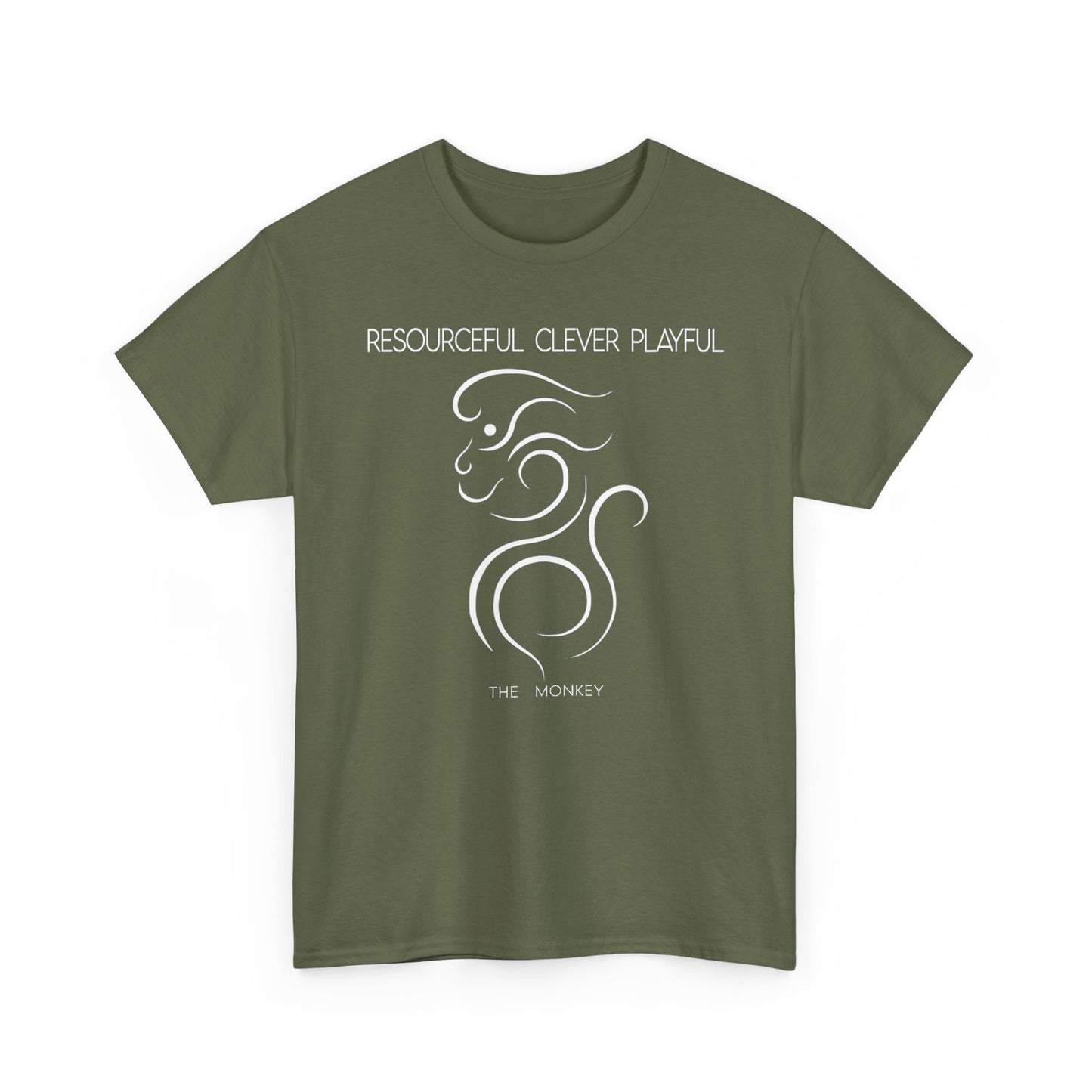 Chinese Zodiac The Monkey Tee, Positive Traits Of People Born On The Years Of Monkey (1968, 1980, 1992, 2004, And 2016), Clever And Playful