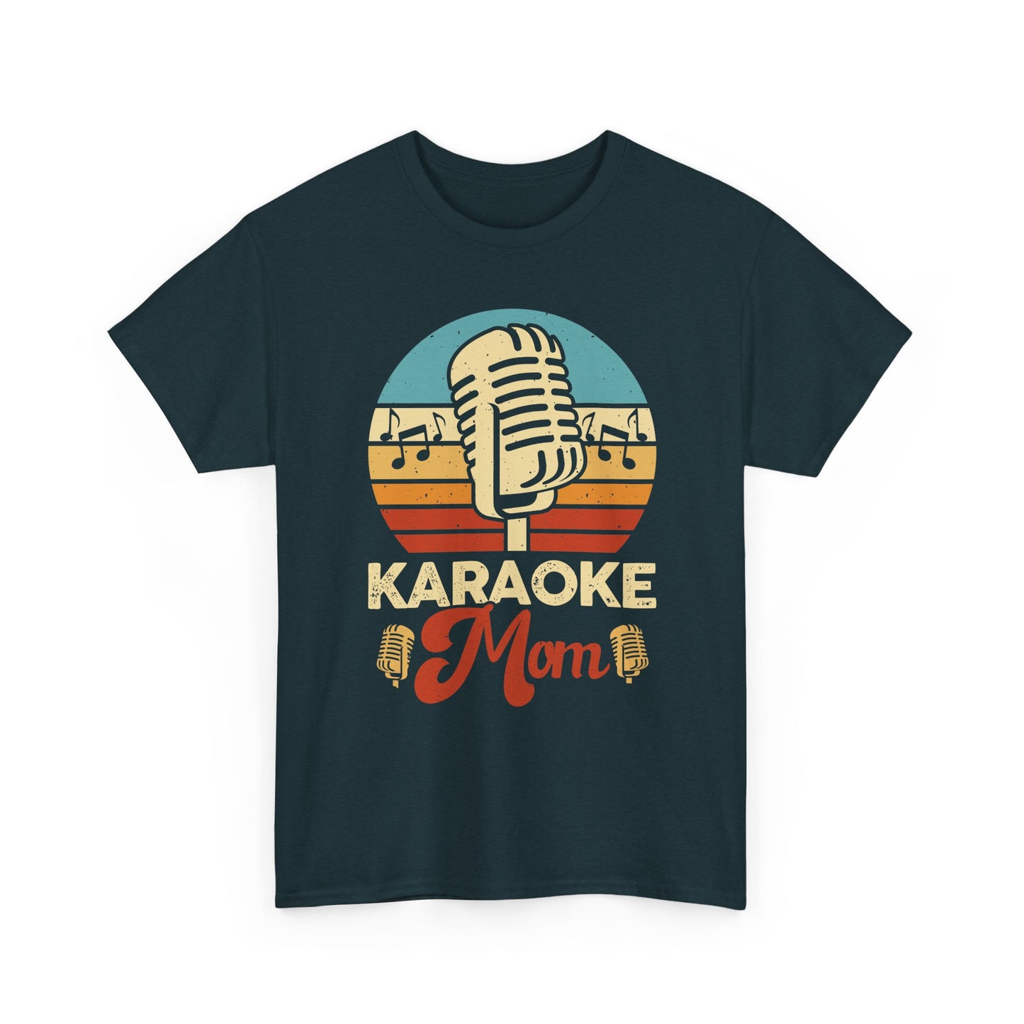 Karaoke Vibe, Karaoke Mom Unisex Heavy Cotton Tee | Fun Gift for Moms, Music Lovers, Family Gatherings, Birthdays, Singing Events