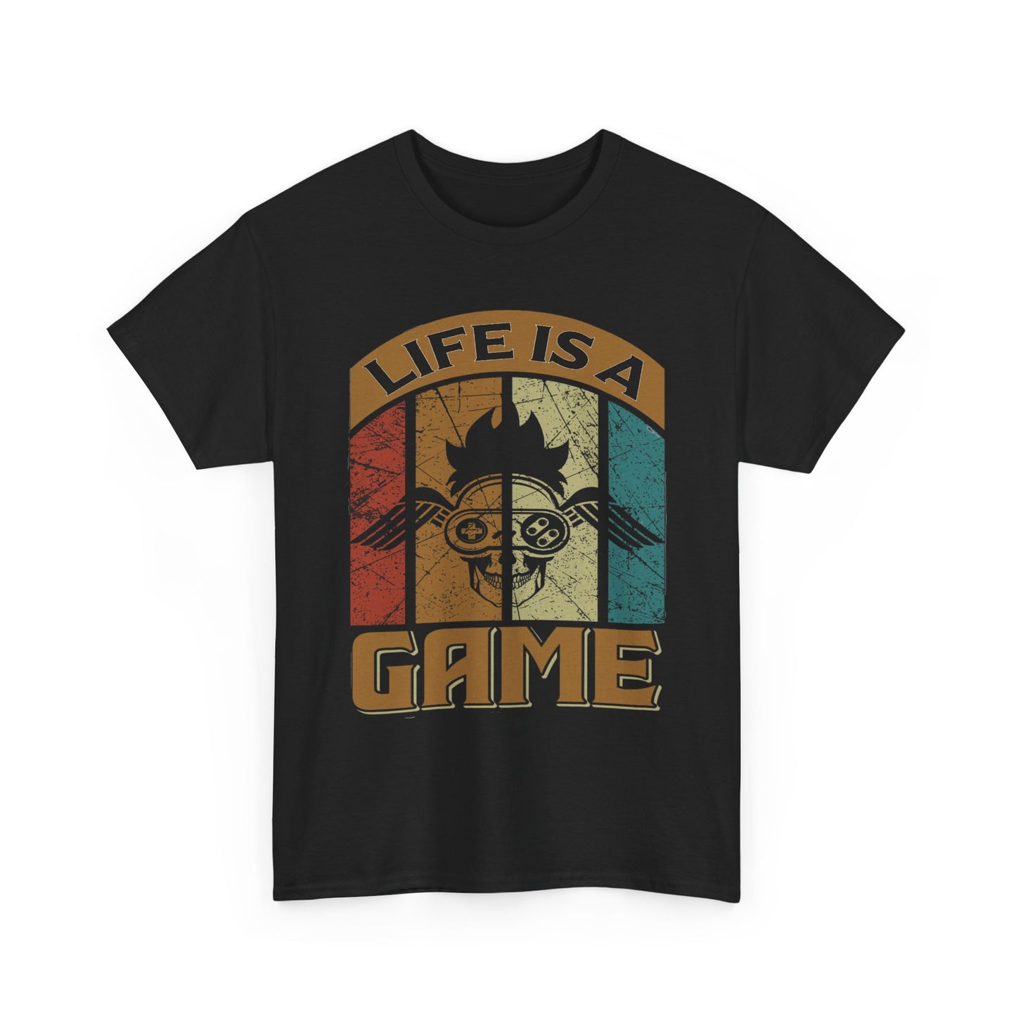 Retro Wisdom Unisex Tee, Life is a Game Graphic T-Shirt, Words of Wisdom Shirt, Vintage Inspirational Tee, Quote Tee Gift, Retro Graphic Tee