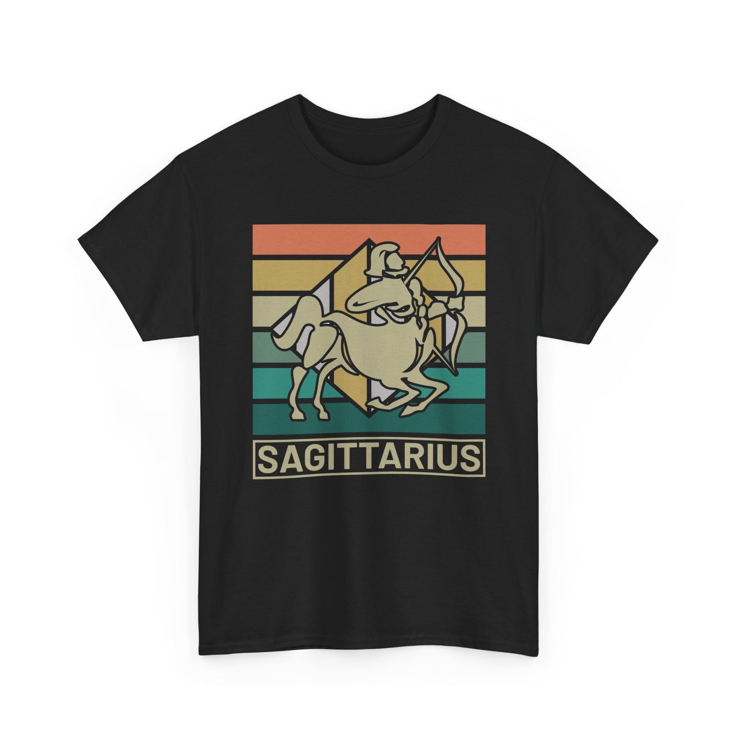 Horoscope Sagittarius Graphic Tee, Unisex Heavy Cotton Shirt, Zodiac Apparel, Astrology Gift, Casual Wear, Vintage Style, Retro Design