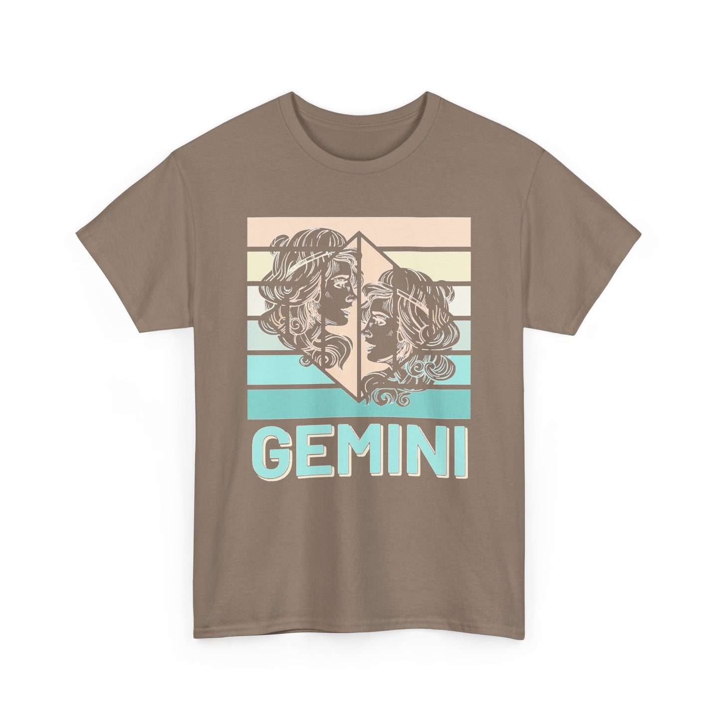 Gemini Zodiac Heavy Cotton Tee, Perfect for Astrology Lovers, Birthday Gifts, Casual Wear, Star Sign Apparel, Vintage Unisex Graphic Tee