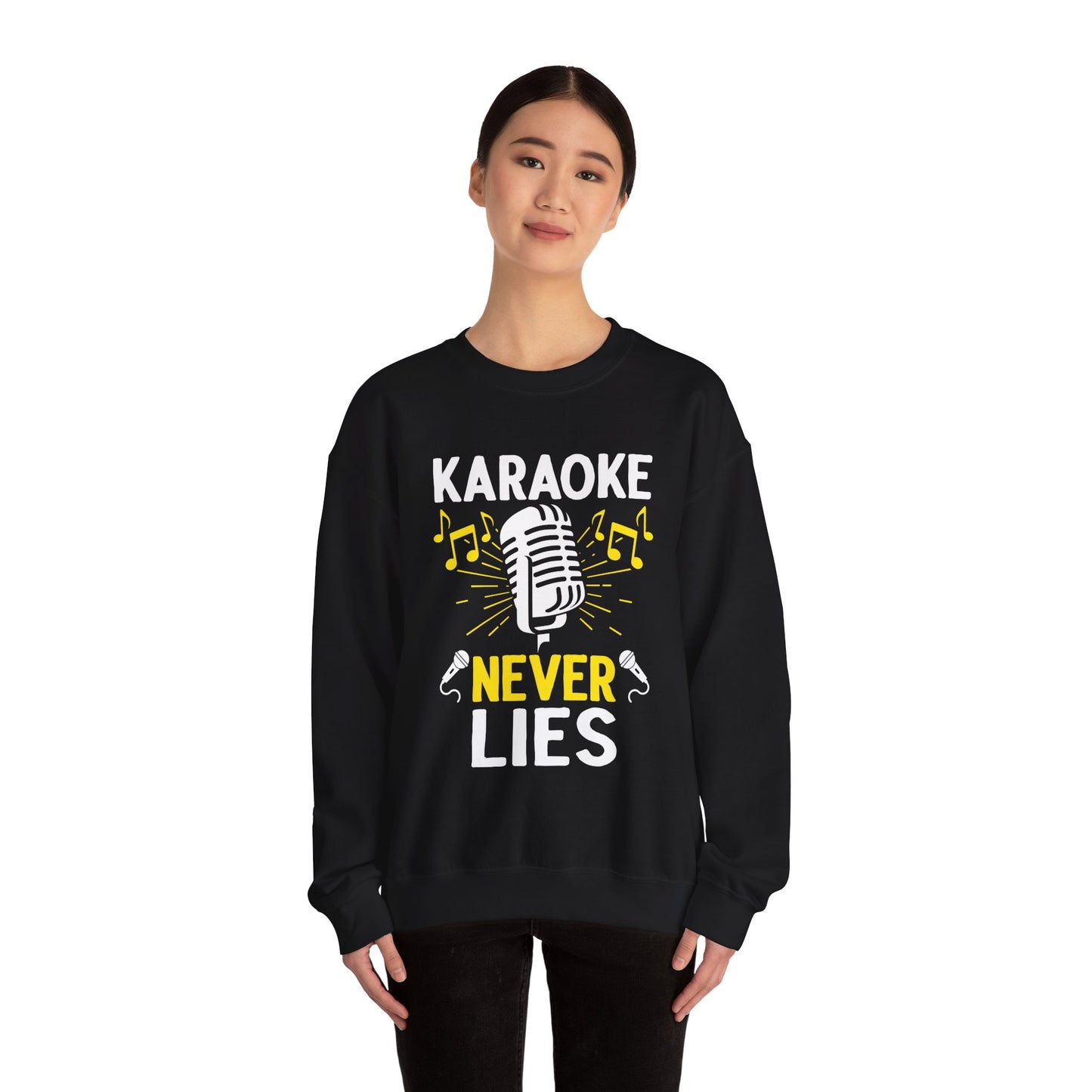 Karaoke Vibe Sweatshirt, Sing-Along Nostalgia Jumper, Music Party Pullover, Karaoke Never Lies Crewneck, Funny Singing Gift