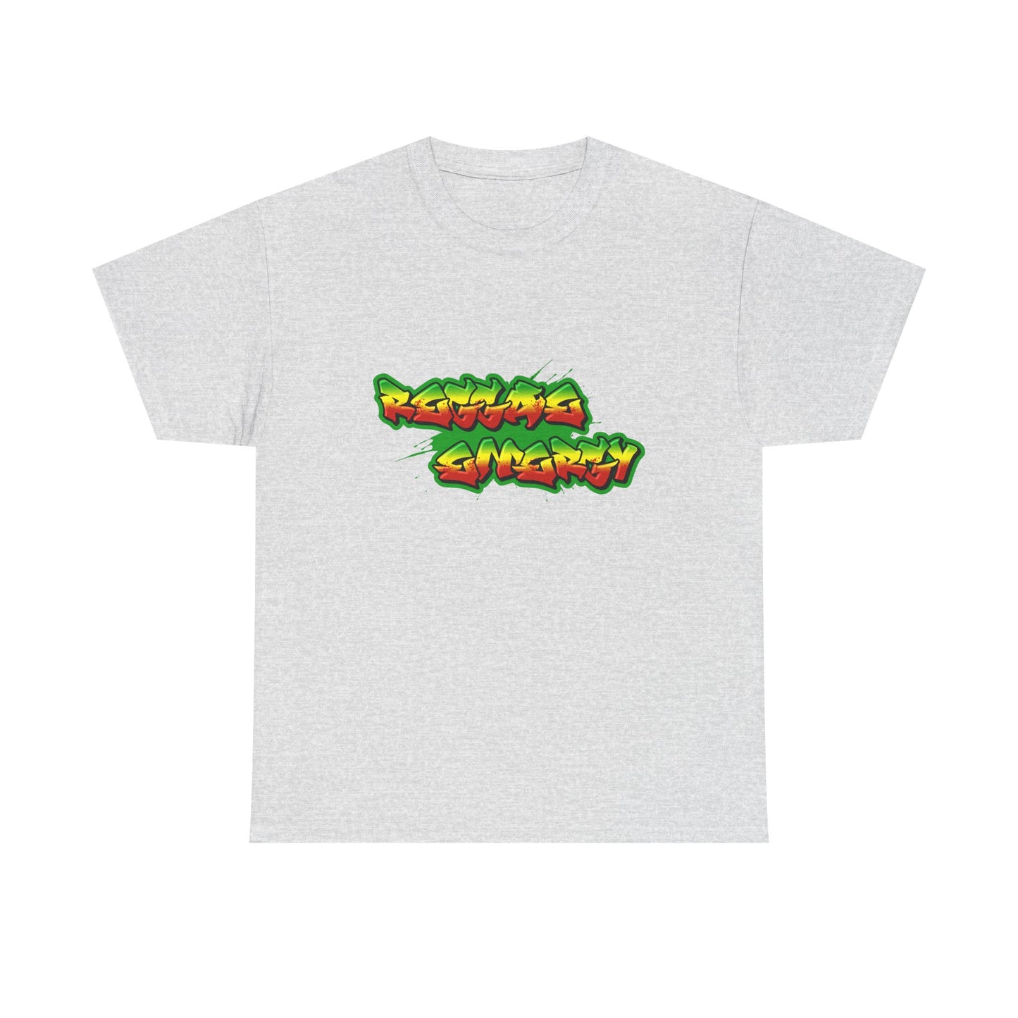 Music Nostalgia Reggae Energy Unisex Cotton Tee, Graffiti Style Design Graphic Tee, Artistic Typography Top