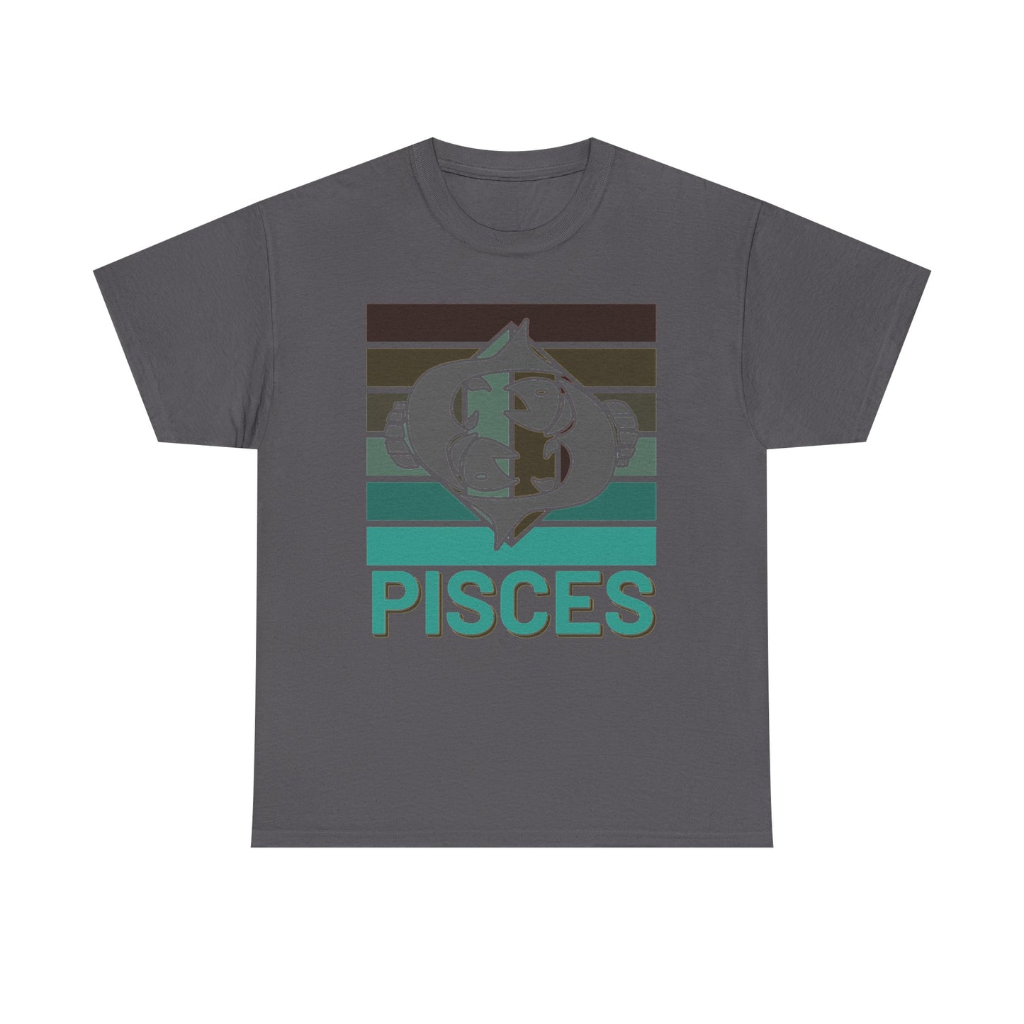 Astrology Zodiac Pisces Unisex Heavy Cotton Tee Series D, Gift for Pisces Birthday, Horoscope Shirt, Aquatic Vibes Tee, Retro Vintage Sesign