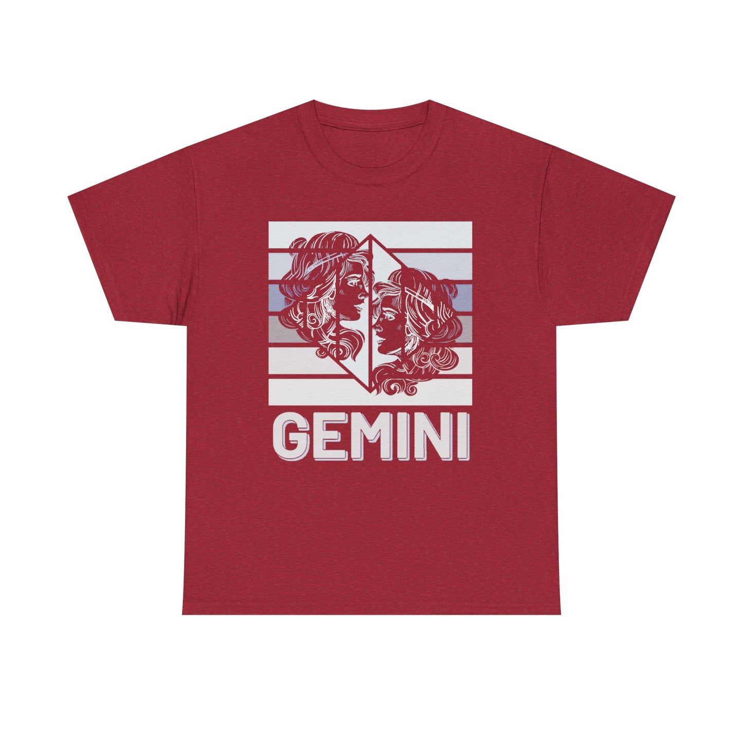 Gemini Zodiac T-Shirt, Astrology Gift, Retro Heavy Cotton Tee, Horoscope Apparel, Birthday Gift, Celestial Fashion, Vintage Style